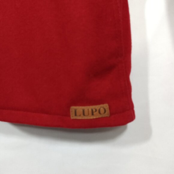 Lupo Jacket Mens S Red Wool Flannel Coat Pullover Nordic Outdoor Vintage - Picture 3 of 5